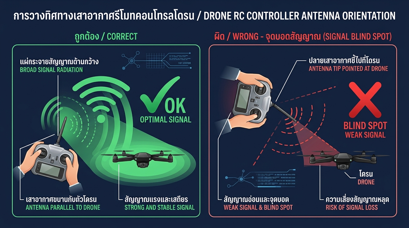 การจัดวางเสาอากาศรีโมท