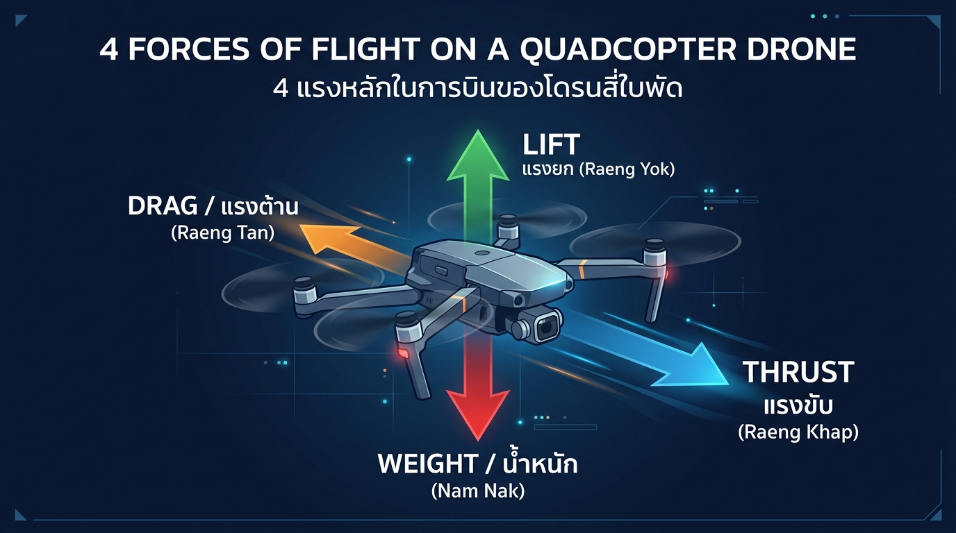 4 แรงหลักในการบิน