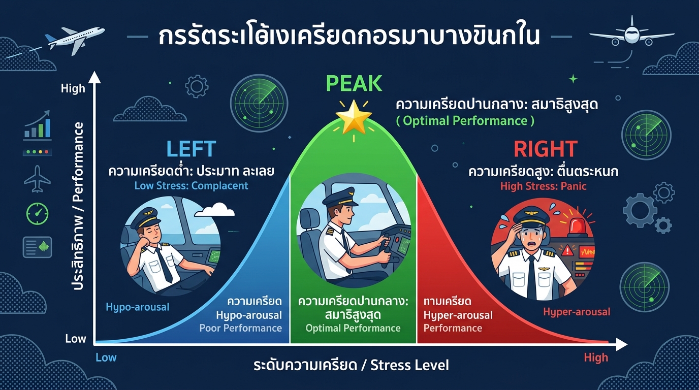 กราฟ Yerkes-Dodson Law